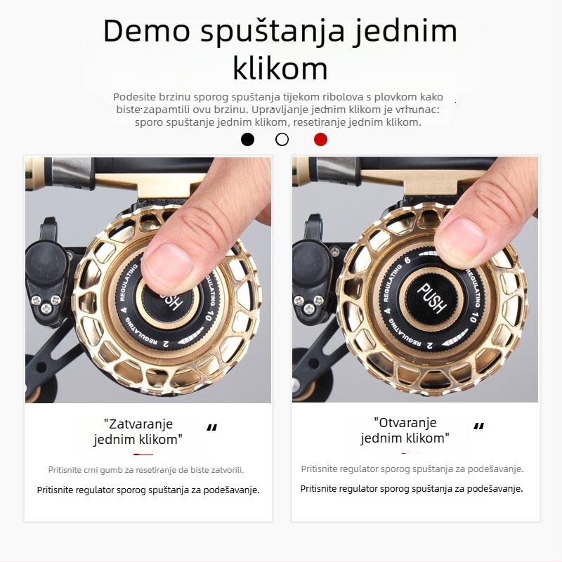 Mulineta za plutajući ribol s magnetskim metalnim mikro olovom i glatkim oslobađanjem linije