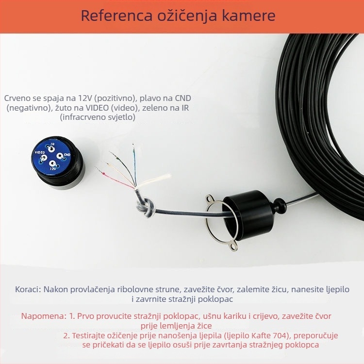 1,6 mm čelična ribolovna linija s četiri jezgre, bakreno jezgro s cinkovim premazom, bijela boja, nosivost 90 kg