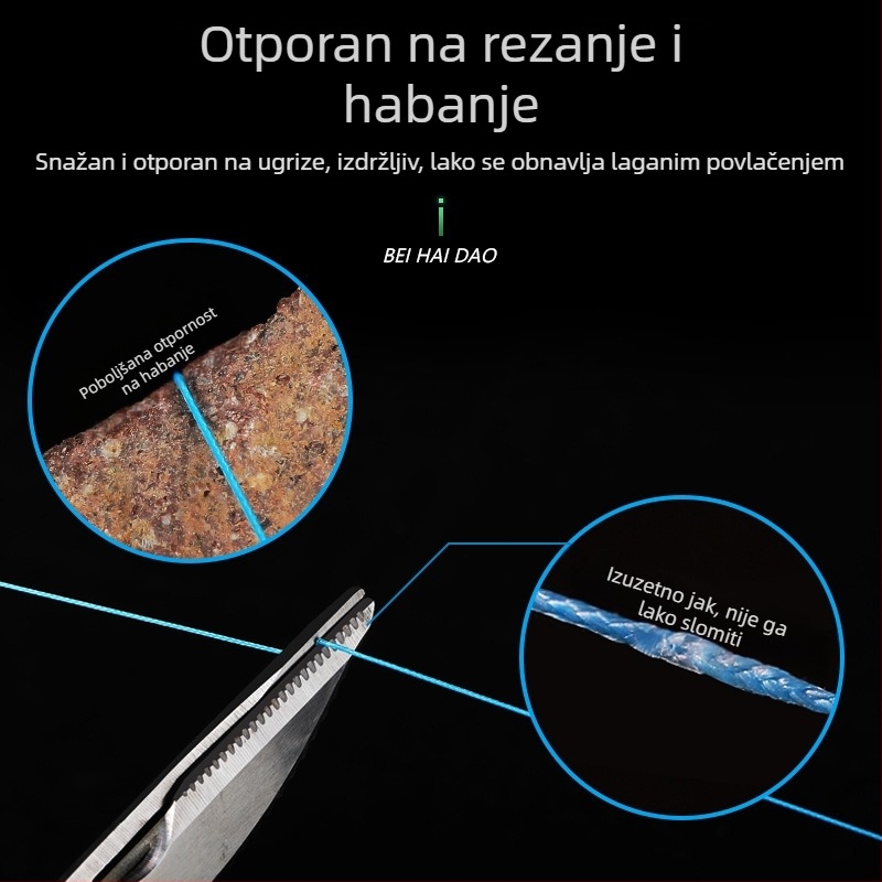 Beihai Pirate 9‑nitna pletena PE glavna linija, 100 m, ribolovna linija za umjetne mamce