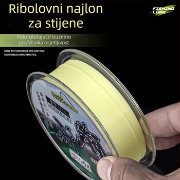 Glavna ribolovna najlonska linija - Najlon visoke čvrstoće, otporna na habanje i ugrize, za mamce i klizne plovke
