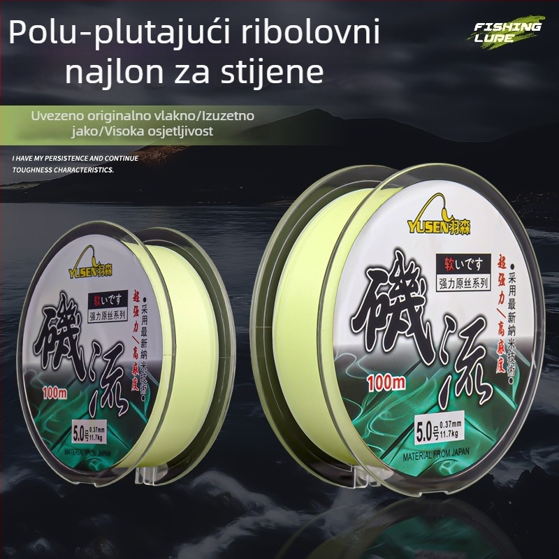 Glavna ribolovna najlonska linija - Najlon visoke čvrstoće, otporna na habanje i ugrize, za mamce i klizne plovke