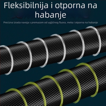 104 m najlonska ribolovna linija, izuzetno mekana, protiv zaplitanja, glavna linija i vodilica