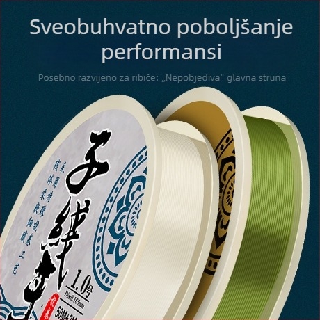 104 m najlonska ribolovna linija, izuzetno mekana, protiv zaplitanja, glavna linija i vodilica