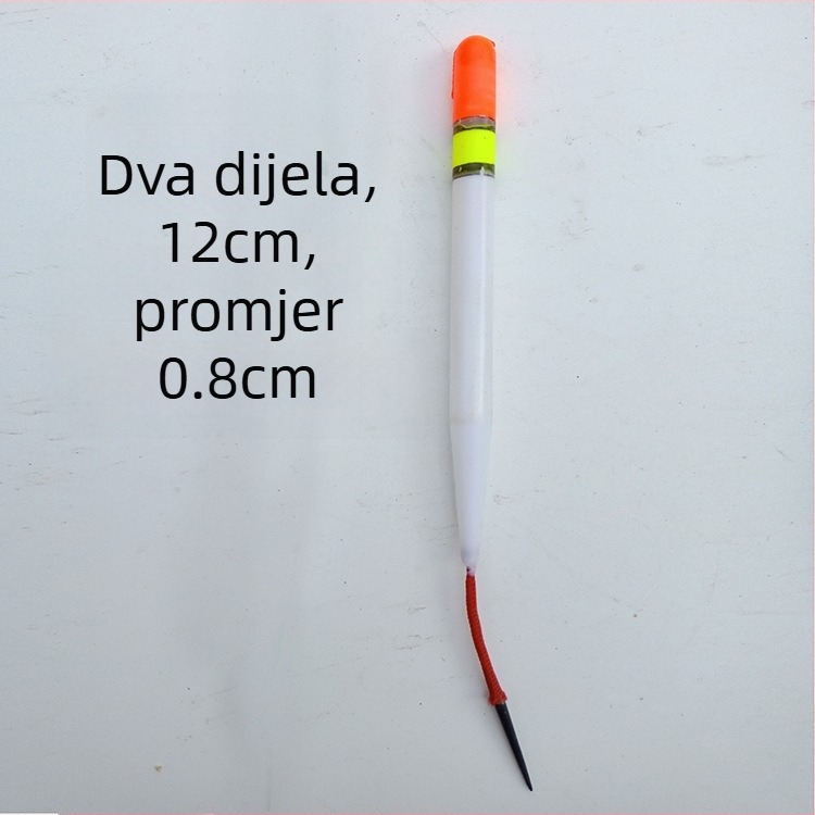 Plastični ribolovni plovak, grub, tradicionalan s velikom okruglom glavom, noćno svjetlo
