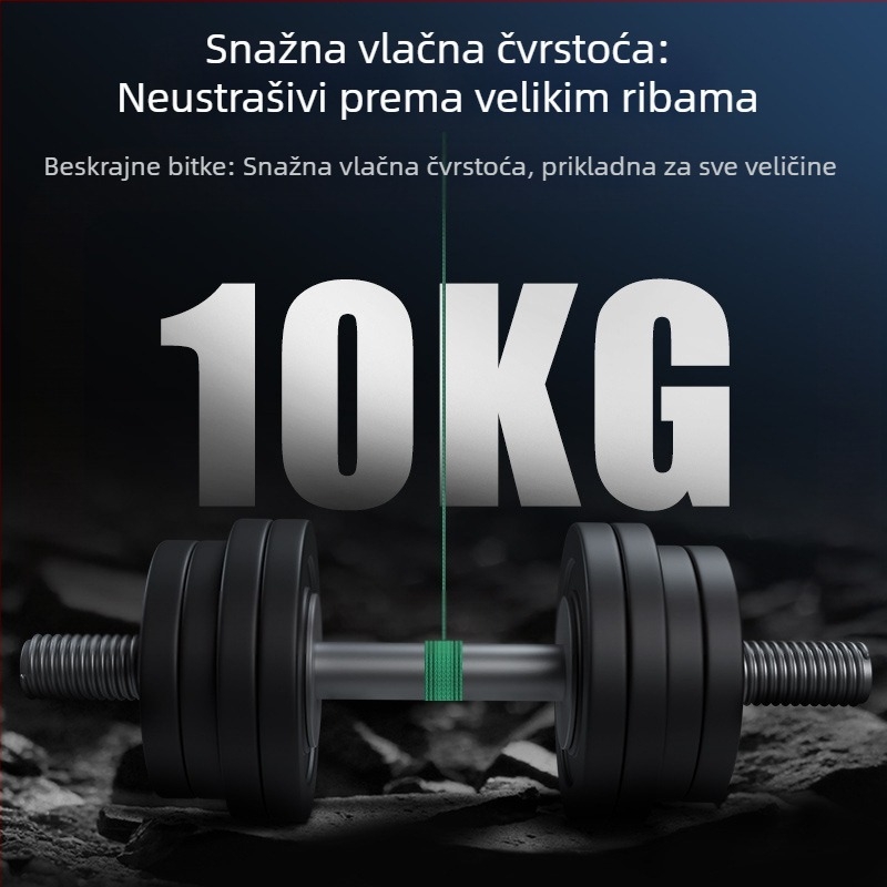 Tvornicki prilagođena četverostruka pletena ribolovna linija, 1000 m, PE, visoke čvrstoće, otporna na ugrize
