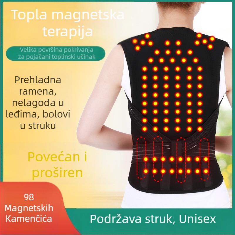 Unisex samozagrijavajuća majica za ramena s magnetskom terapijom za leđa, prsluk