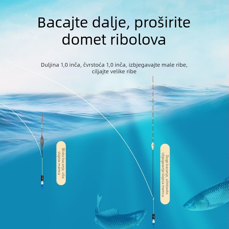 Plovak u obliku golubijeg jajeta, otporan na vjetar i valove, protiv struje, nano-tanki rep za karpa i šarana