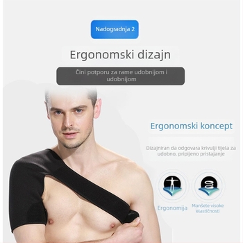 Muški štitnik ramena za odbojku – podrška ramenu, zaštita rotatorne tetive, protiv isklizavanja, ljetna verzija