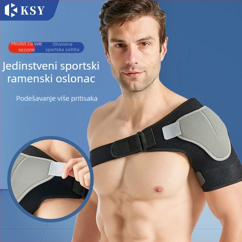 Fitness rameni pojas s podrškom prsa, zaštitna kompresijska narukvica za rame za odbojku, univerzalna veličina