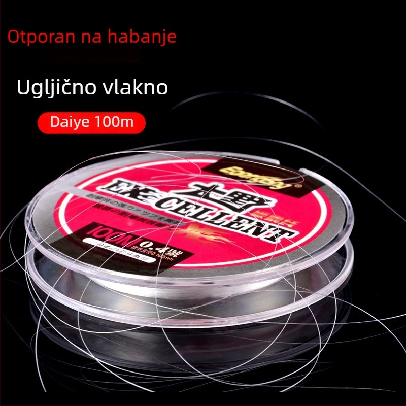 Eoongsng Yishang ugljikova ribolovna linija 100 m – otporna glavna linija i vodilica za stijene i morski ribolov