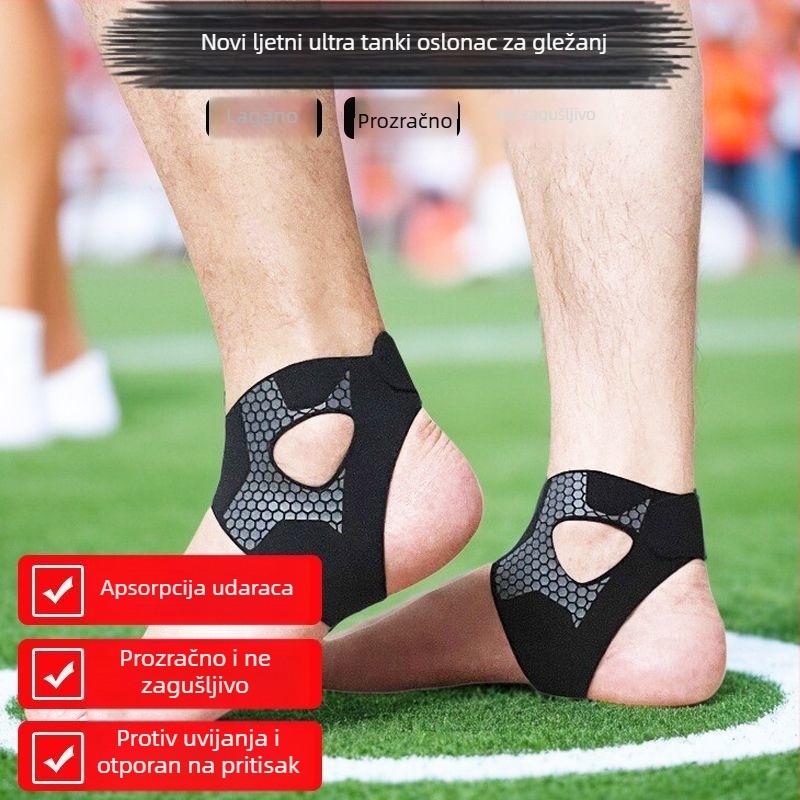 Lagana gležnja ortoza s remenom za košarku i nogomet, prozračna zaštita gležnja za prevenciju uganuća