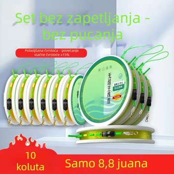 Nova premium set glavne najlonske ribarske linije bez čvorova, otporna na habanje, ojačana