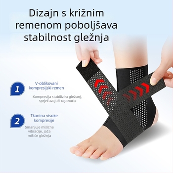 Ultra-tanki gležni zaštitnik za trčanje, nježan prema koži i prozračan, zaštita od uganuća uz traku i kompresiju
