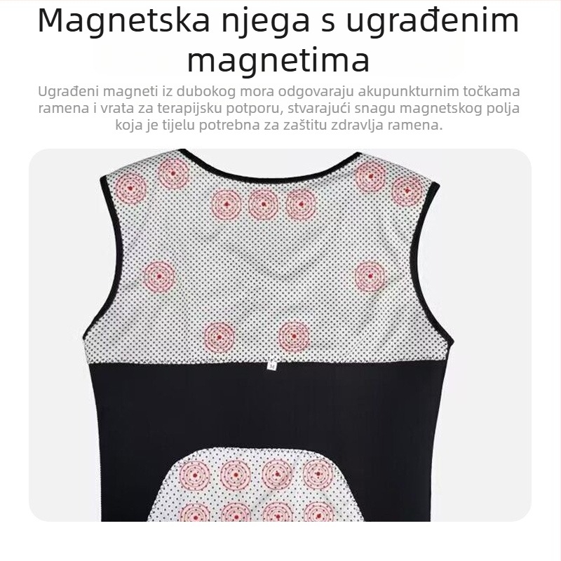 Vesta za zaštitu ramena sa samouzagrevanjem i turmalinskom magnetskom terapijom, bez rukava
