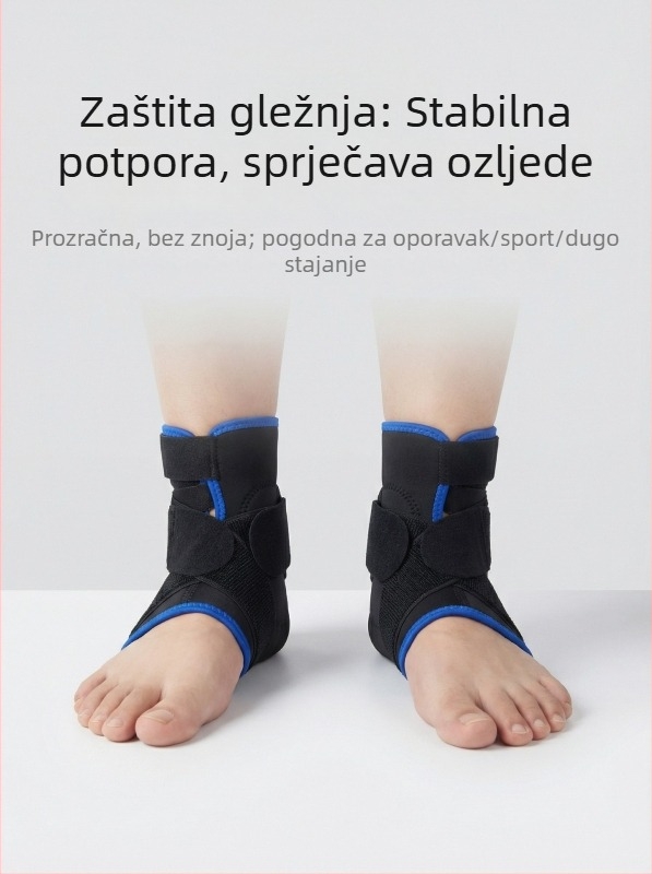 Kompresijski štitnik gležnja od neoprenske tkanine – sportska zaštita za košarku i trčanje, unisex