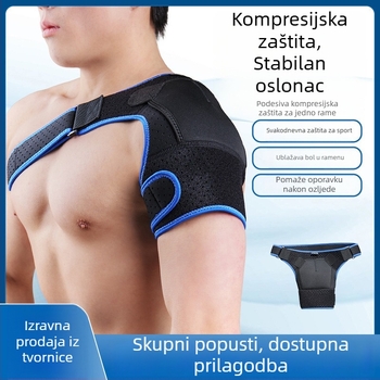 Prilagodljivi zaštitnik ramena s kompresijom, jednostruki podrška za fitness, košarku i badminton, grijanje; proizvođač po narudžbi