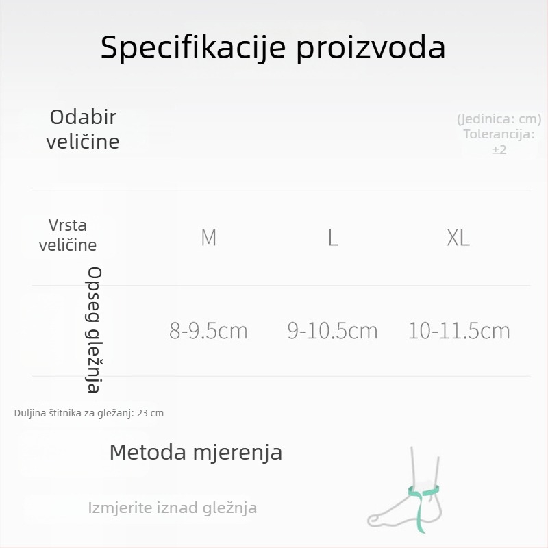 Plestena gležnja ortoza za košarku, planinarenje, nogomet i biciklizam – kompresijska zaštita protiv uganuća gležnja