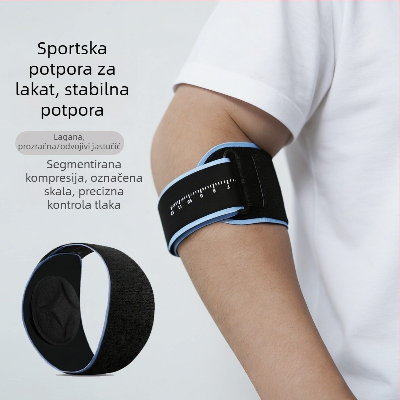 Rukav za lakat za tenis i badminton, unisex, s kompresijskim remenom