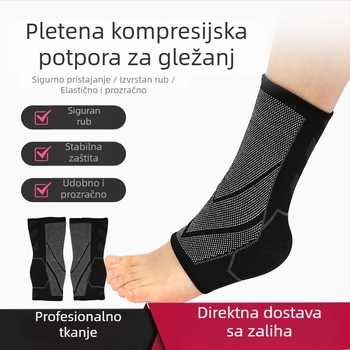 Pleteni sportski zaštitnik zgloba gležnja od najlona, četverostruka elastičnost, zaštita od uganuća, za trčanje i fitness, unisex