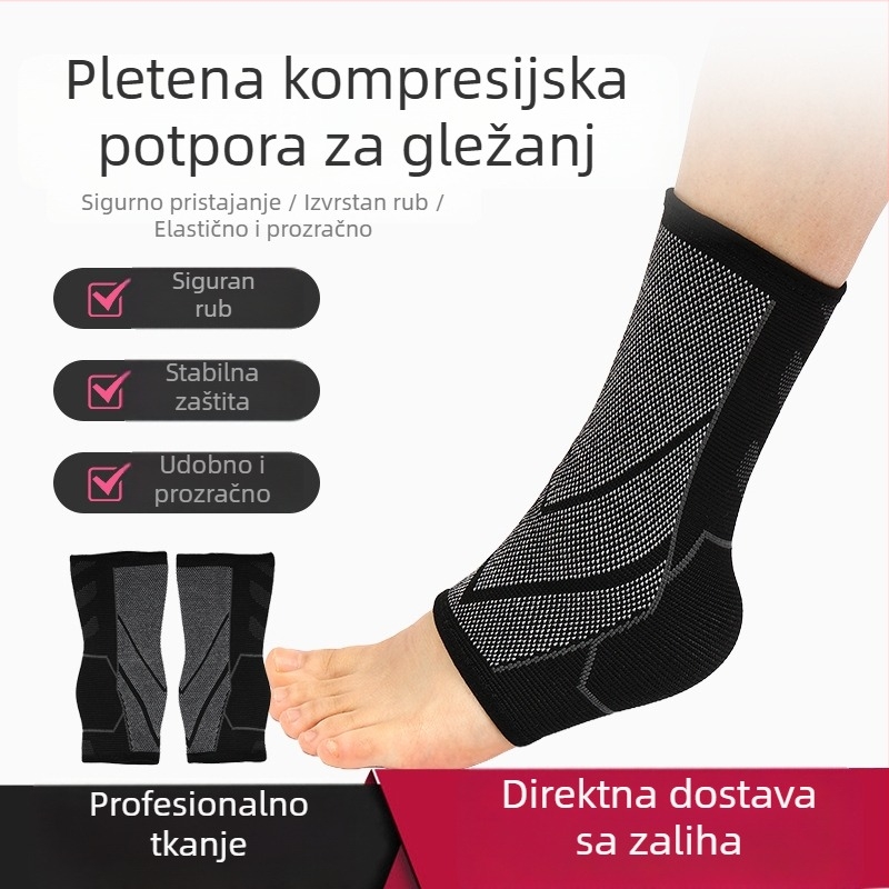 Pleteni sportski zaštitnik zgloba gležnja od najlona, četverostruka elastičnost, zaštita od uganuća, za trčanje i fitness, unisex