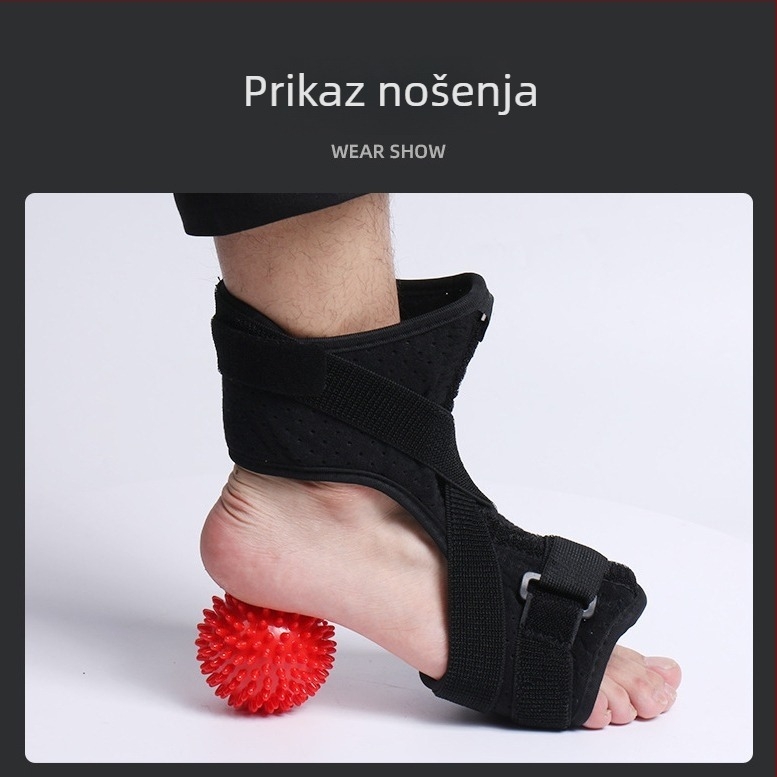 Podrška za gležanj i stopalo s pamukom podstavom i aluminijskim šipkama, noćna upotreba, početnički model, sportska zaštita stopala