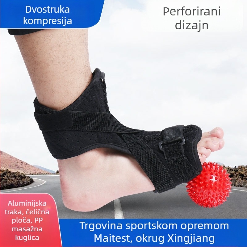 Podrška za gležanj i stopalo s pamukom podstavom i aluminijskim šipkama, noćna upotreba, početnički model, sportska zaštita stopala