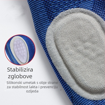 Silikonski pleteni lakatni zaštitnik za košarku, badminton i fitness, prozračan i upija znoj, tanak kompresijski dizajn