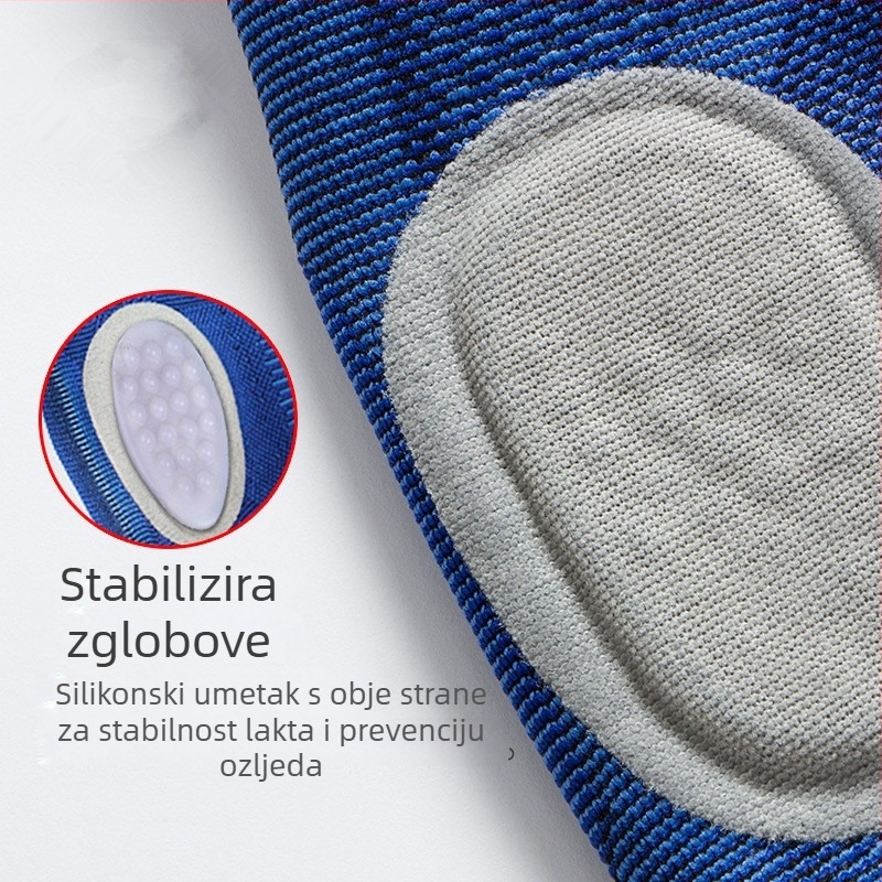 Silikonski pleteni lakatni zaštitnik za košarku, badminton i fitness, prozračan i upija znoj, tanak kompresijski dizajn