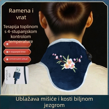 5V električna grijana podloga za vrat i ramena s mugwortom za olakšanje napetosti u vratu i ramenima