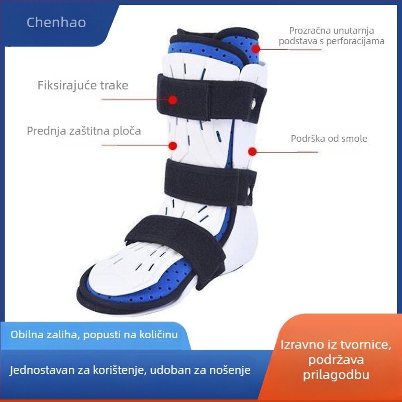 Orteza za fiksaciju gležnja za prijelome i uganuća – podrška za list, gip, metatarzalne kosti, pad stopala