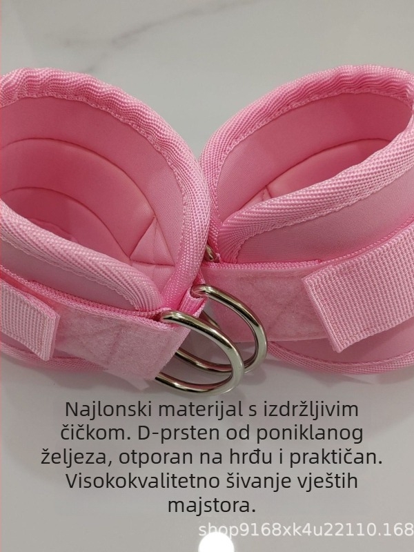 Ružičaste gležnjačke trake za trening bokova i nogu