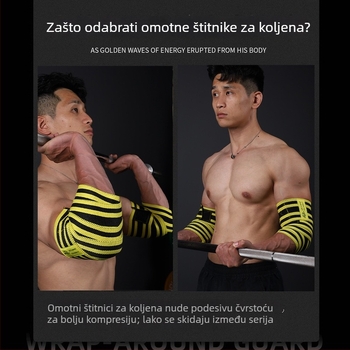Unisex zaštitni lakat za fitness, zaštita zglobova, zaštita lakta za bench press, elastični pojas za powerlifting, za čučanj i mrtvo dizanje