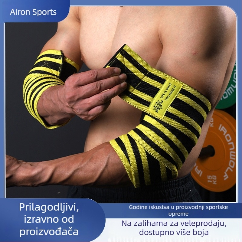 Unisex zaštitni lakat za fitness, zaštita zglobova, zaštita lakta za bench press, elastični pojas za powerlifting, za čučanj i mrtvo dizanje