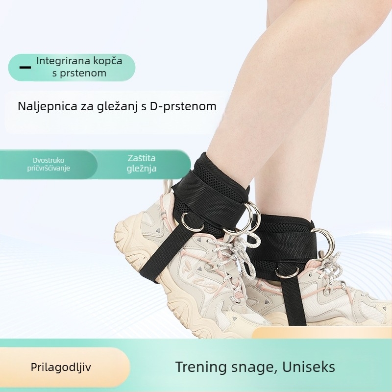Remen za gležanj s otporom za trening nogu i gluteusa, joga i fitness
