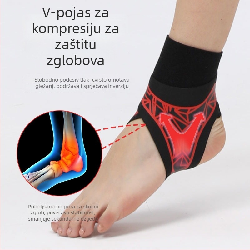 Unisex prozračan zaštitnik gležnja za košarku i nogomet – tanki pojas za podršku i rehabilitaciju gležnja