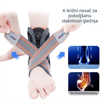 Oris ortoza gležnja za sport s podesivim gumbom, fiksacija i rehabilitacijska podrška, prozračna, za odrasle, pogodna za nogomet