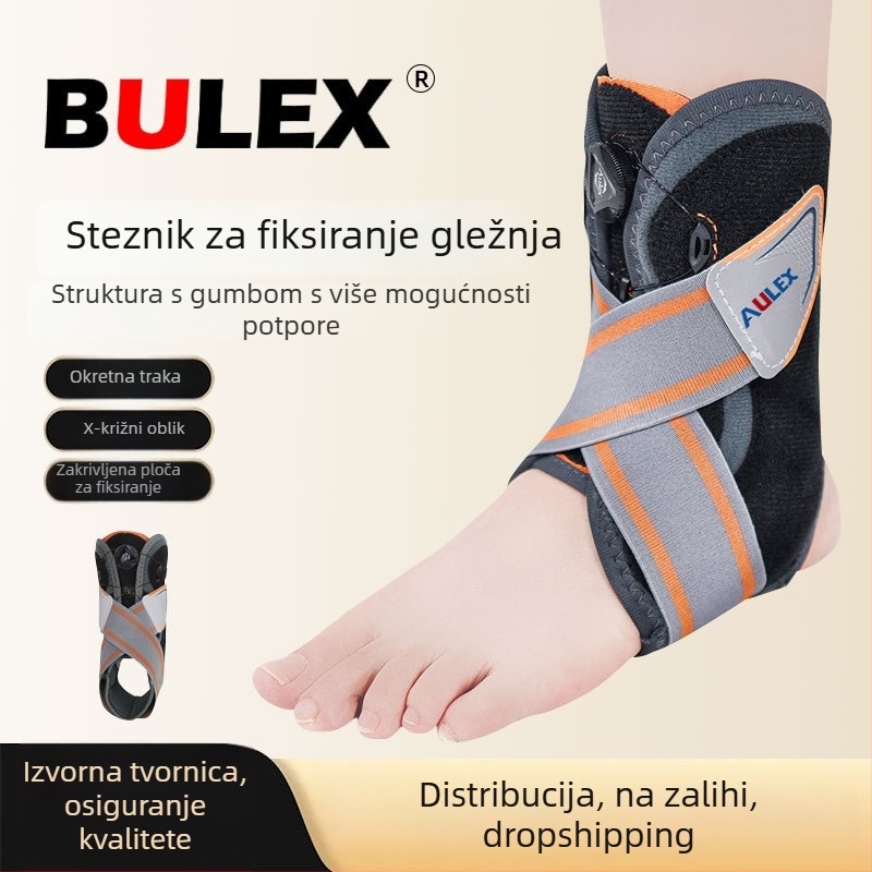 Oris ortoza gležnja za sport s podesivim gumbom, fiksacija i rehabilitacijska podrška, prozračna, za odrasle, pogodna za nogomet