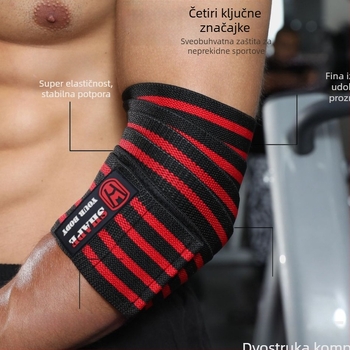 Kompresivne zaštitne proteze za lakat za fitness i dizanje tegova, profesionalna zaštita lakta za bench press i powerlifting