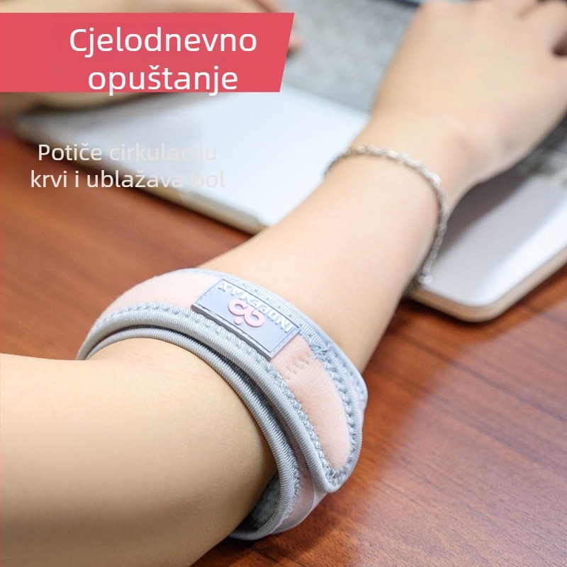 Zaštita lakta za tenis, košarku i badminton — prilagodljiva kompresija, debela EVA pjena, zaštita od udara