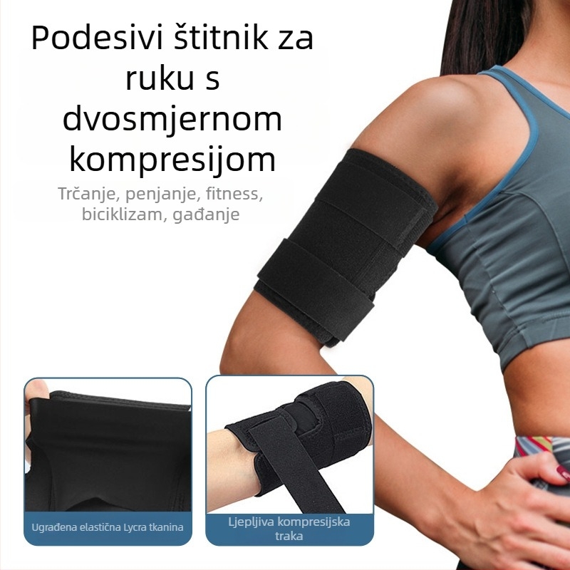 Zaštita lakta i podlaktice s Velcro trakom, elastična kompresija, perforirani remen