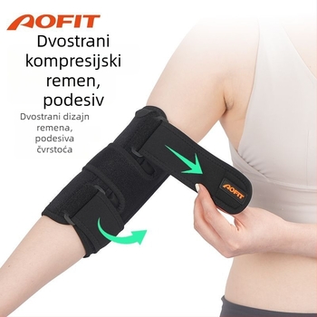 Debeli zaštitni zavoj za lakat za sportove (košarka, nogomet, odbojka, skijanje); navlaka za podlakticu za zagrijavanje