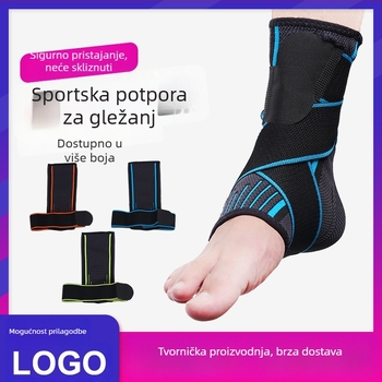 Pleteni kompresijski gležni zavoji za sport i fitness, pogodni za trčanje, košarku i planinarenje, prilagodljivi