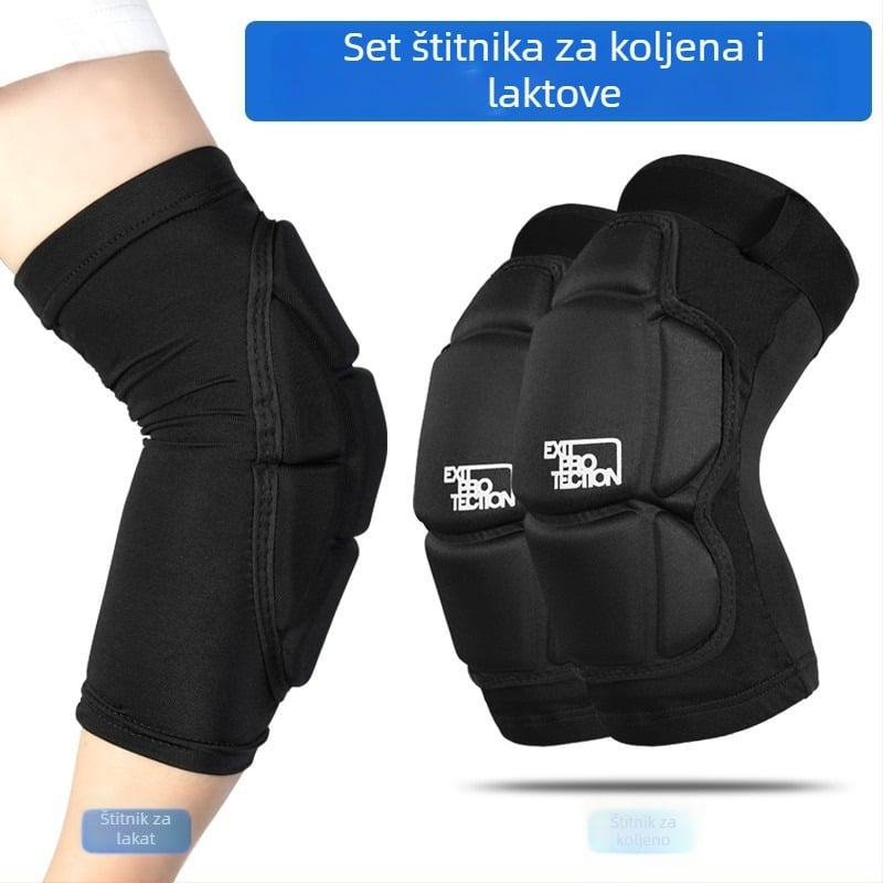 Debeli set zaštitnih koljena i lakta za trening — taktička zaštita za trčanje