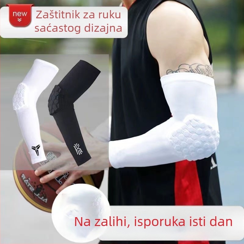 Košarkaška zaštitna rukavica za podlakticu s zaštitom lakta za trening