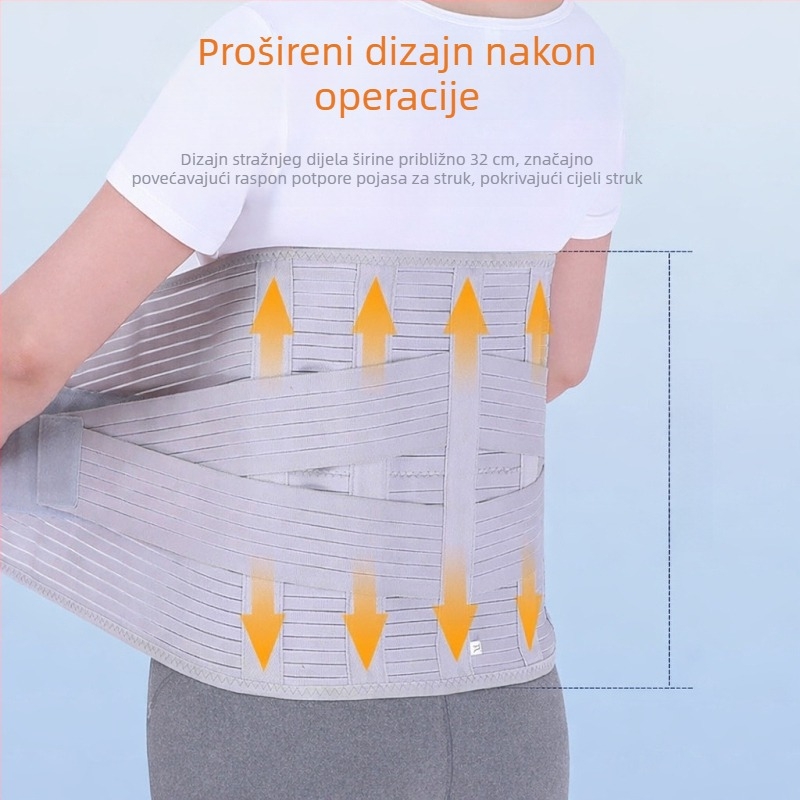 Široki pojas za podršku struka, univerzalni obim struka, prozračni pojas za trup, lumbalna podrška, postoperativni pojas, sportska podrška struka