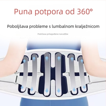 Tanki pojas za podršku struka s ojačanim čeličnim pločicama, prozračan, ublažavanje umora, za muškarce i žene