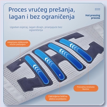 prozračna podrška za struk za sve sezone s čeličnom pločom, prilagodljiva, unisex