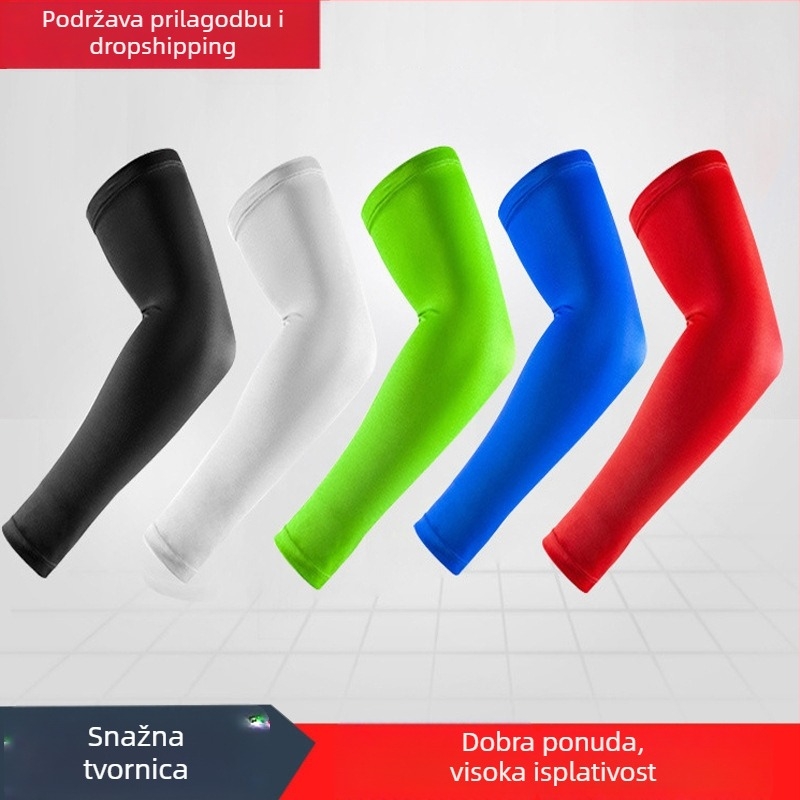 Dugi rukav za košarku s zaštitom lakta i zapešća, Lycra, prozračan, protivklizni