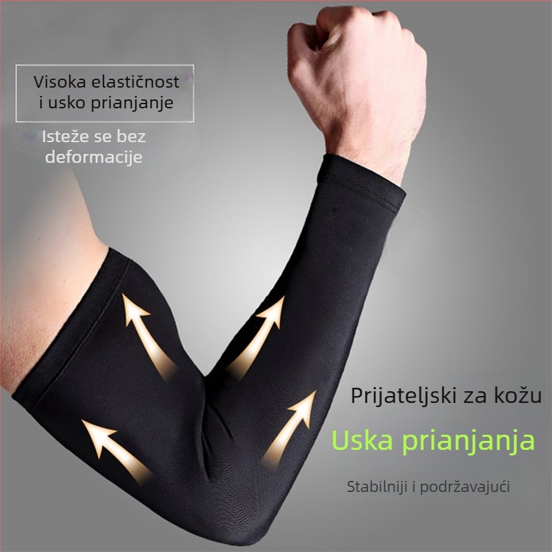 Dugi rukav za košarku s zaštitom lakta i zapešća, Lycra, prozračan, protivklizni