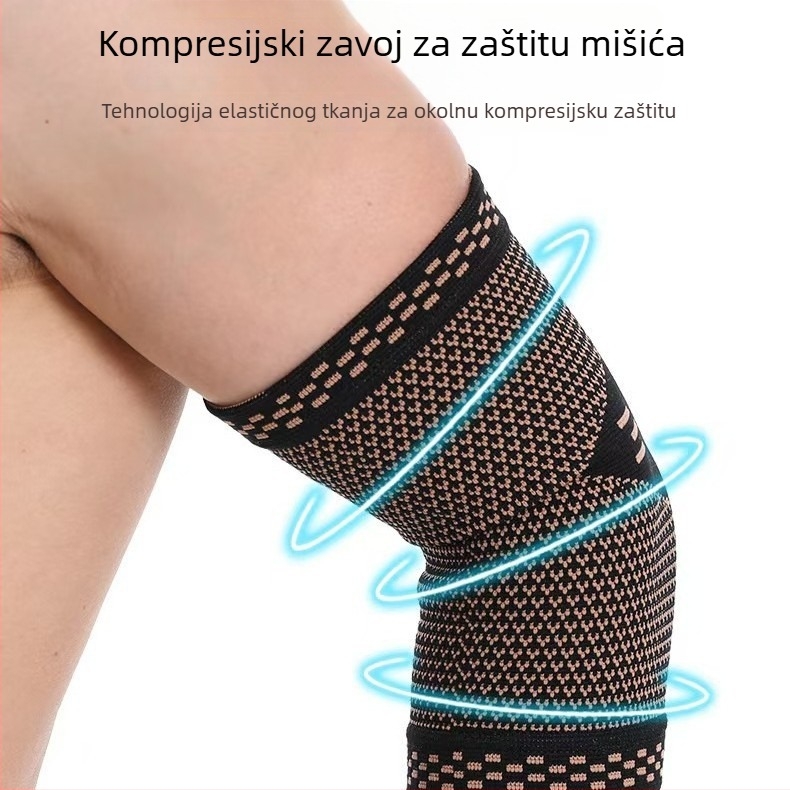 Laktni štitnici s bakrovim ionima, pleteni kompresijski, elastični i prozračni, unisex, za vožnju biciklom i aktivnosti na otvorenom